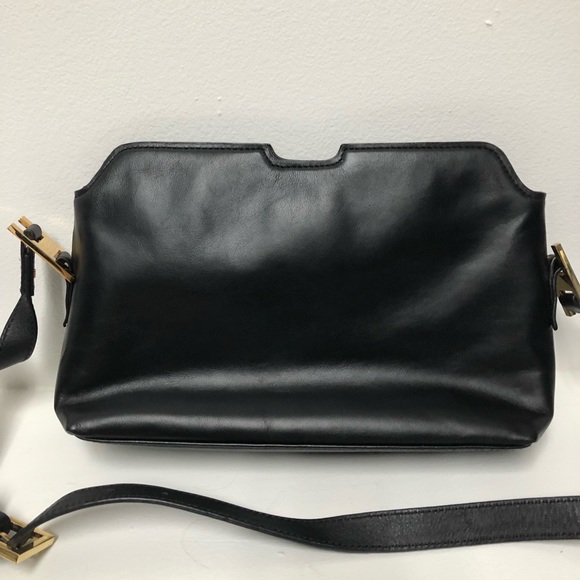 Black Leather Crossbody Bag - Picture 4 of 10